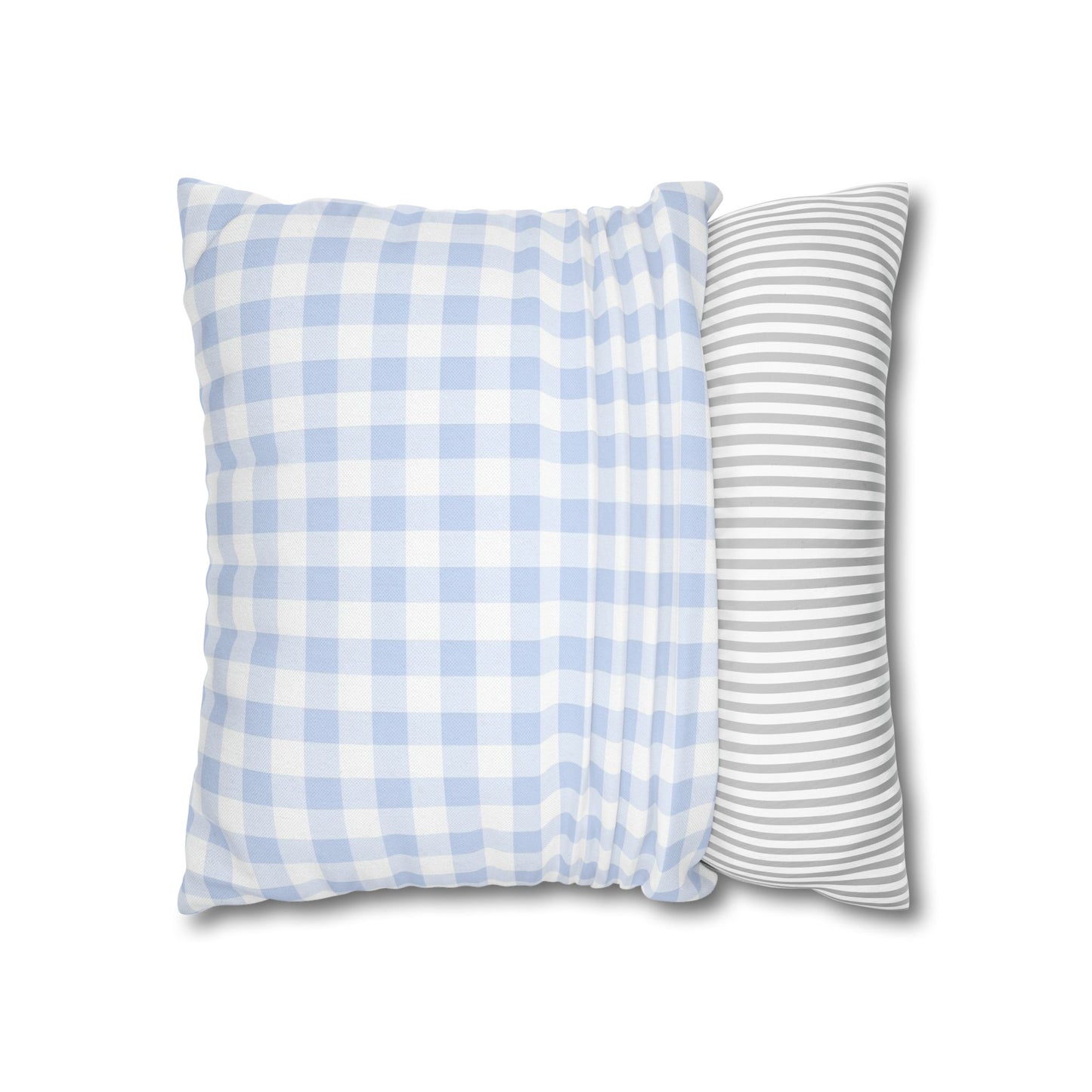 Blue Gingham Pillow Cover
