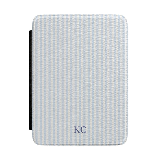 Personalized Blue Stripe Kindle Case