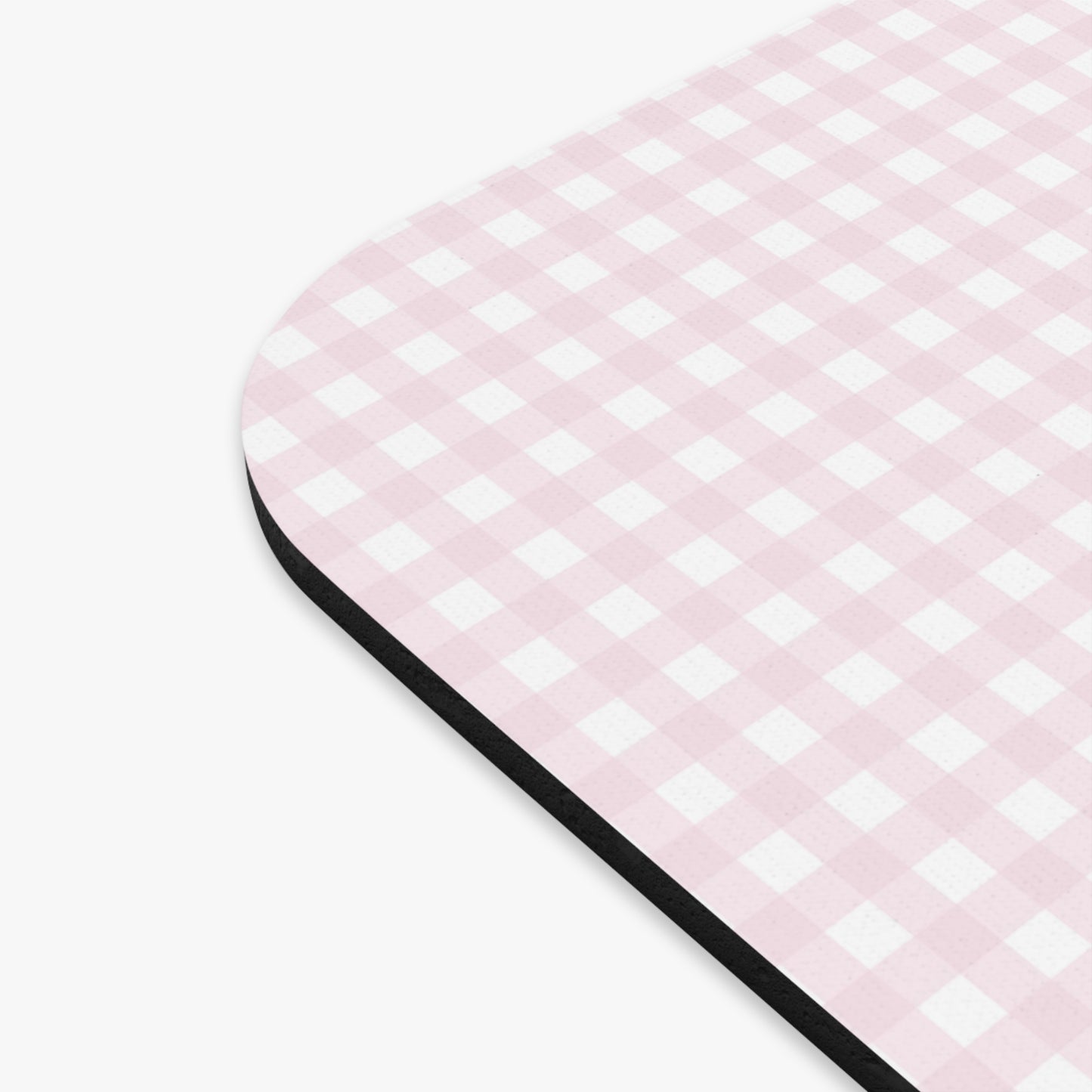 Personalized Pink Gingham Mouse Pad
