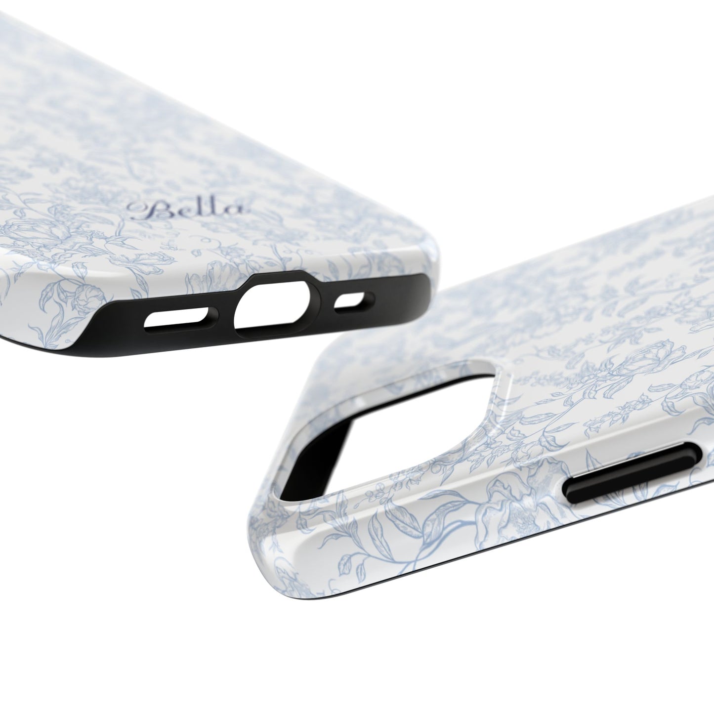 Personalized Blue Floral Phone Case