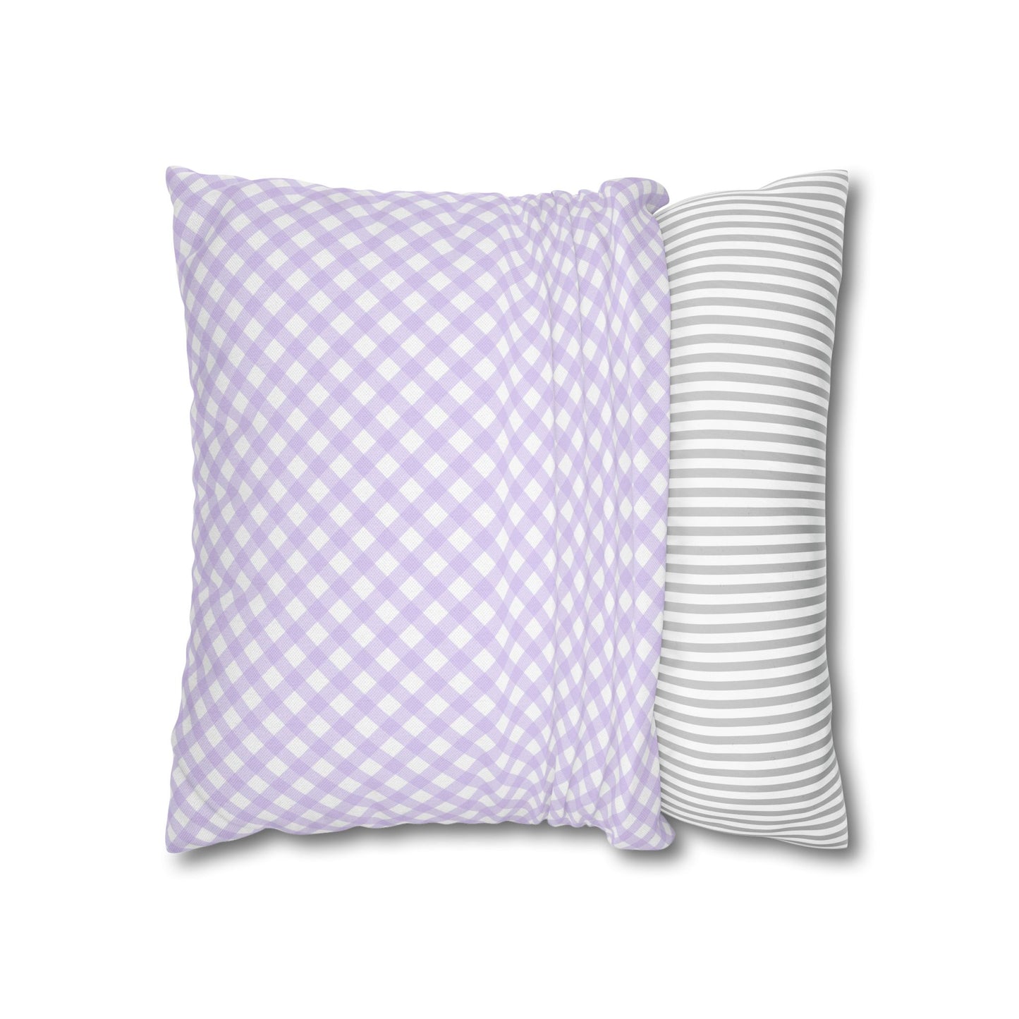 Lavender Gingham Pillow Cover
