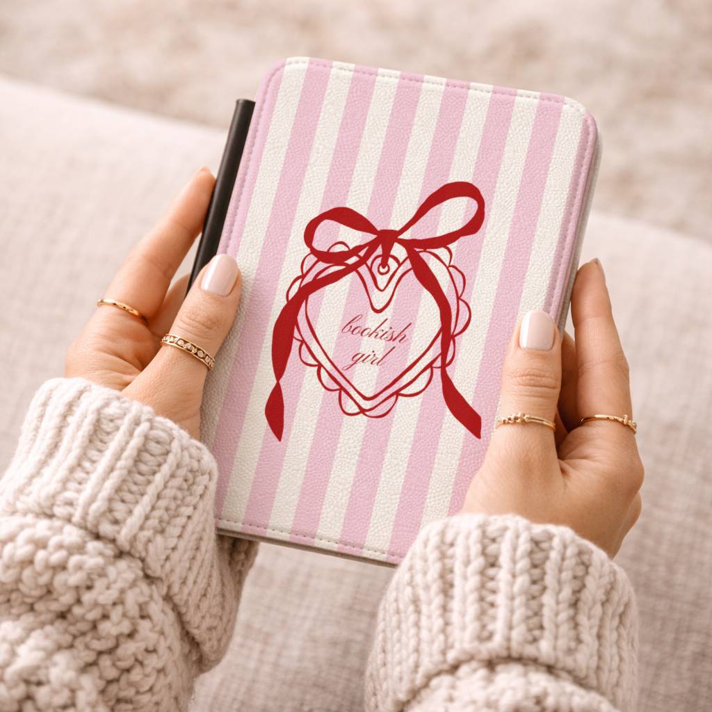 Pink Bookish Girl Kindle Case