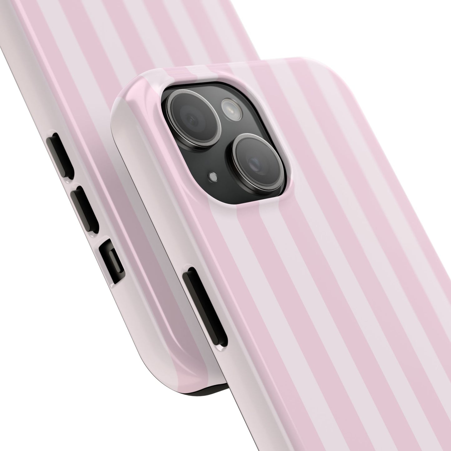 Monogram Pink Striped Phone Case