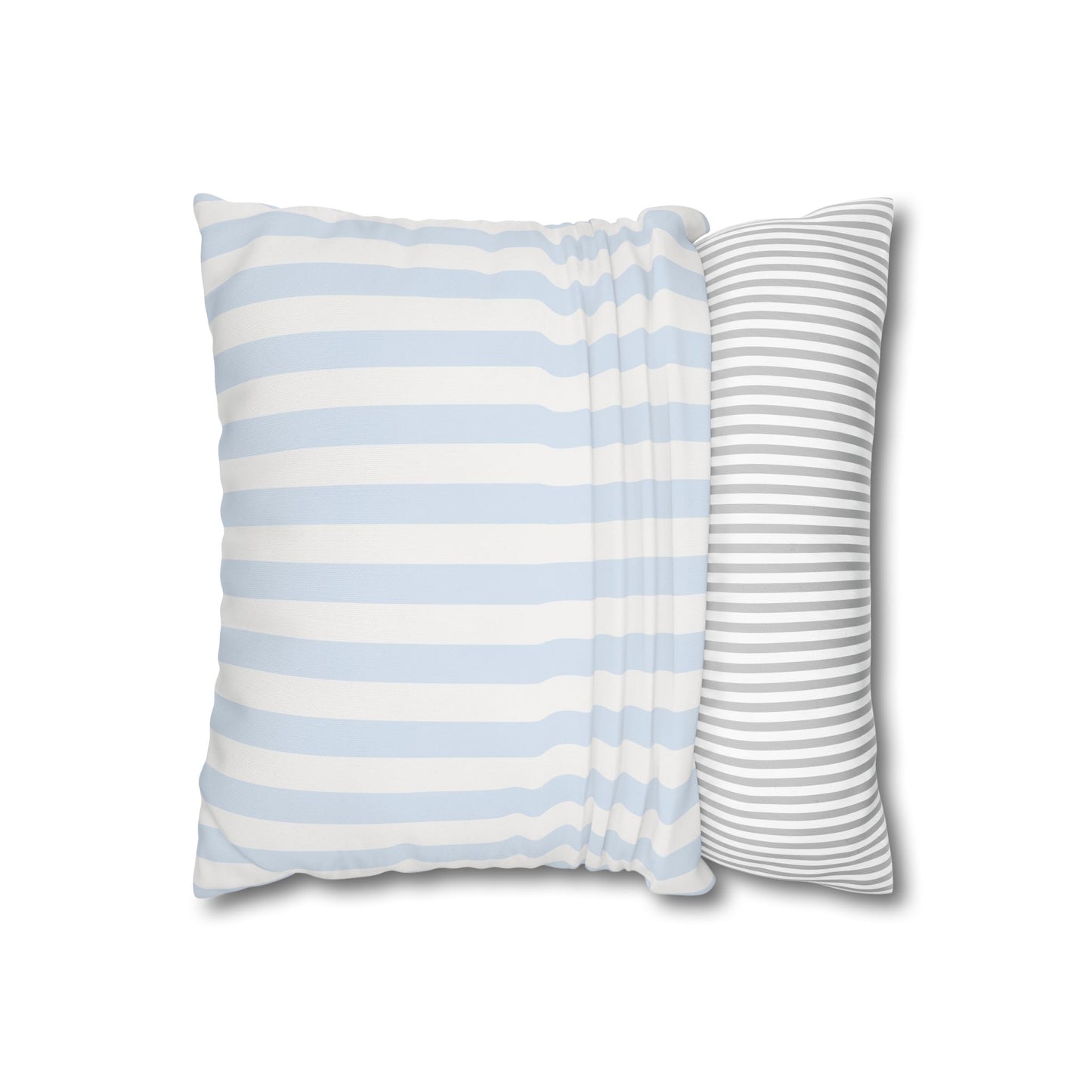 Blue Stripe Vintage Pillow Cover – Classic Preppy Accent Cushion