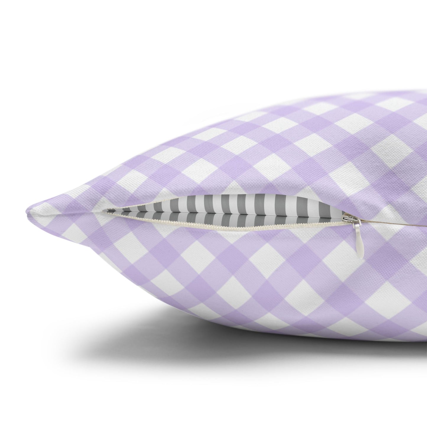 Lavender Gingham Pillow Cover