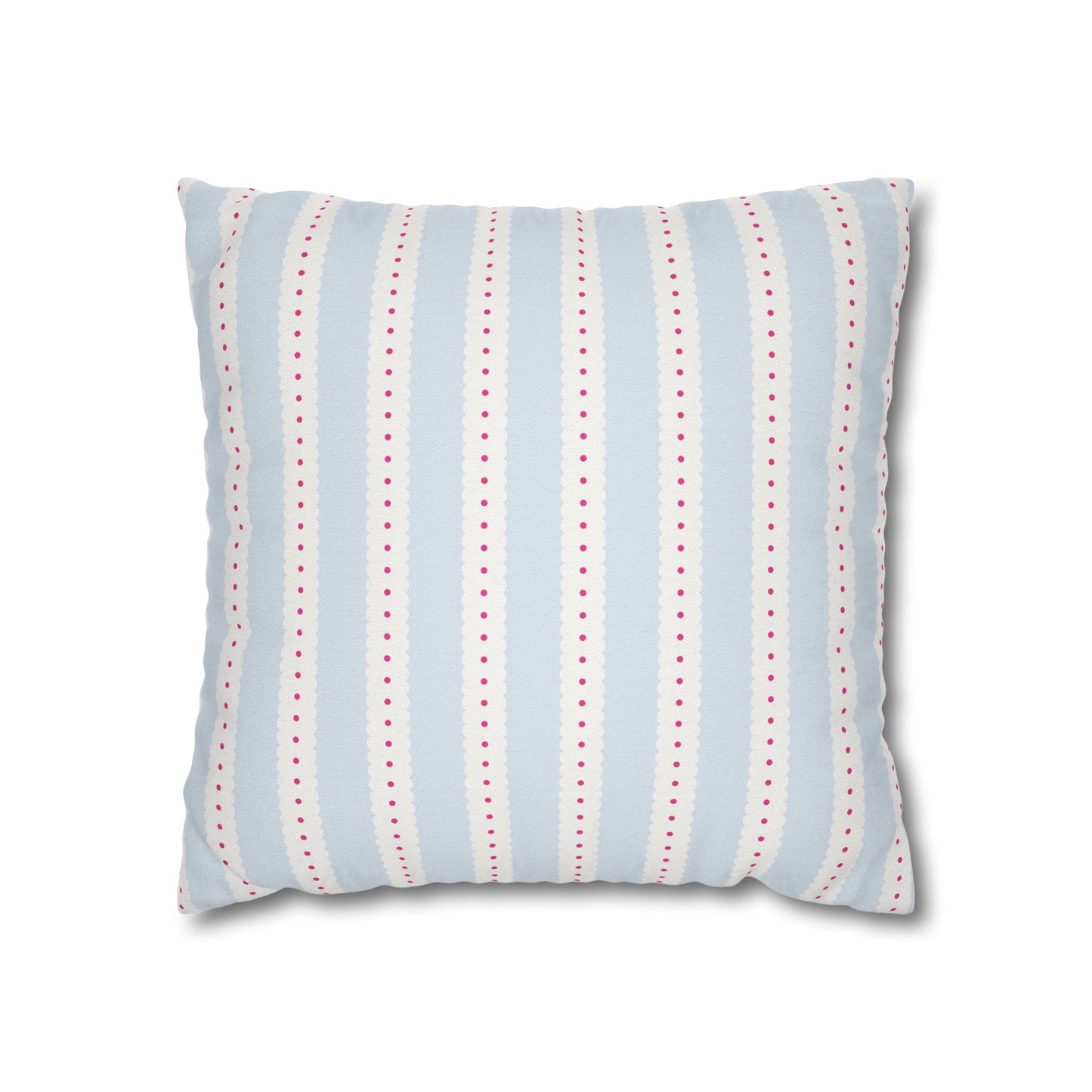 Blue Stripe Pillow Cover – Soft Playful Stripe Decorative Cushion