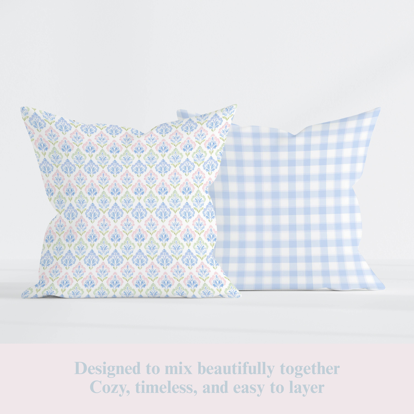 Pastel Damask Vintage Pillow Cover- Soft Pastel Accent Cushion