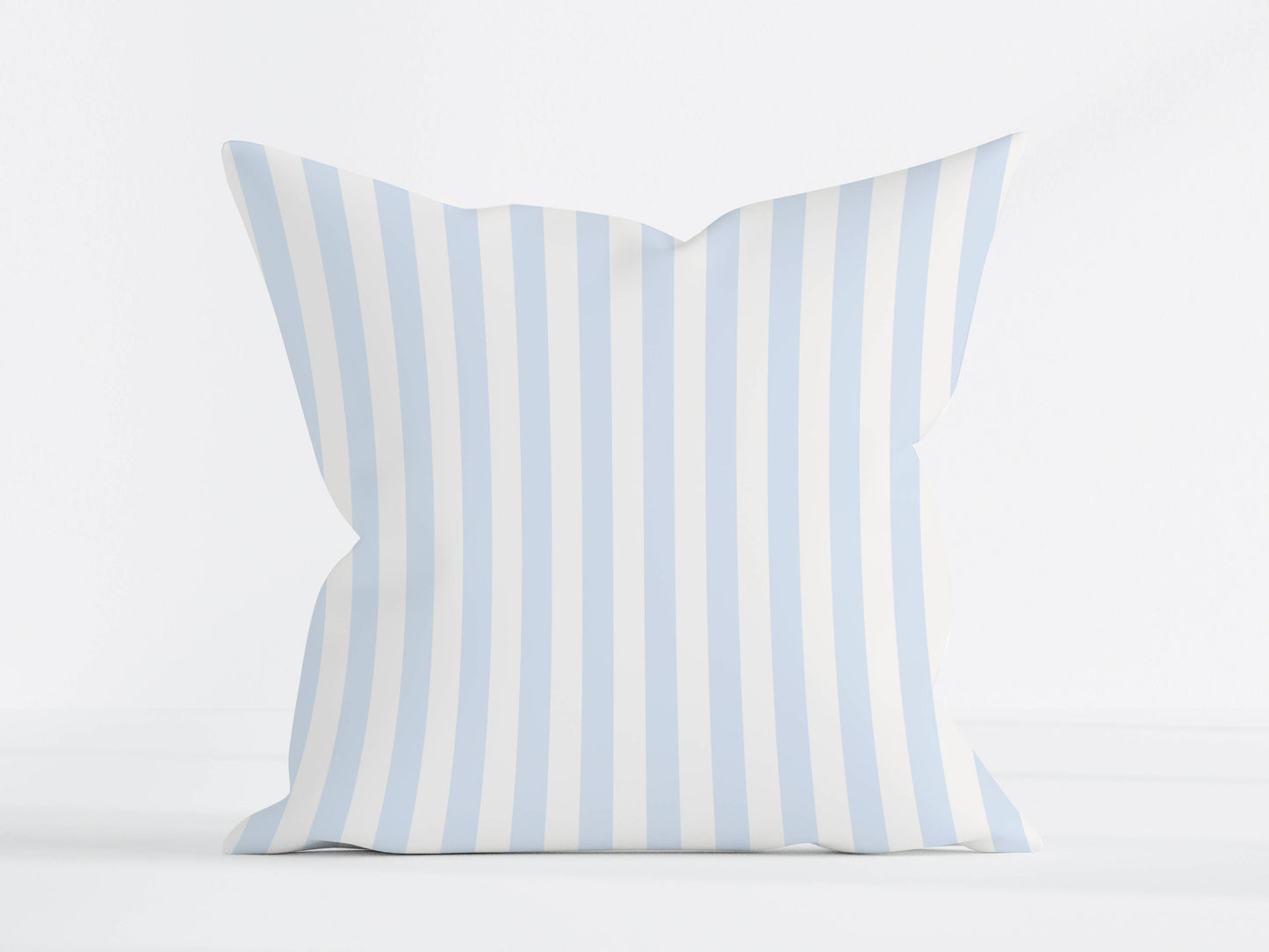 Blue Stripe Vintage Pillow Cover – Classic Preppy Accent Cushion