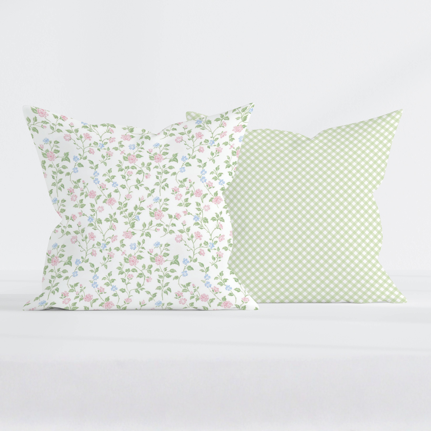 English Rose Floral Pillow Cover