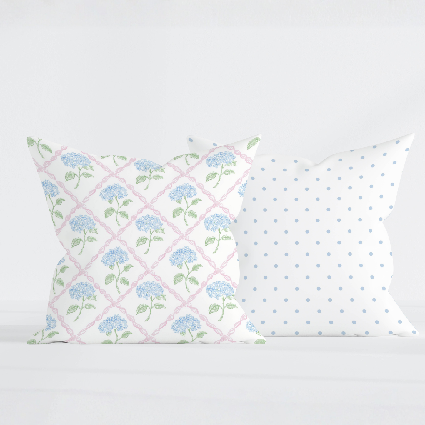Blue Polka Dot Pillow Cover