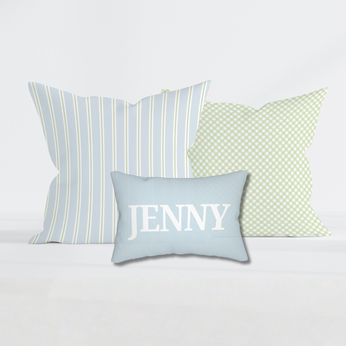 Personalized Blue Lumbar Pillow